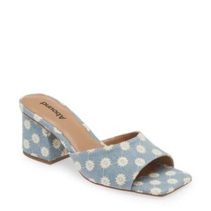 Abound Blue Denim Daisy Heeled Sandals (US 8)